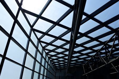 Low angle view of grid structure