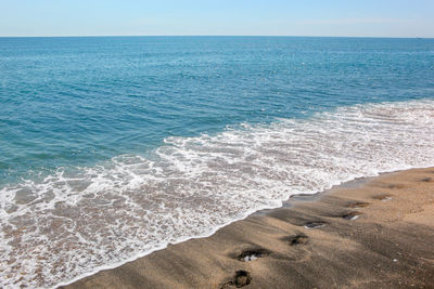 Beautiful beach and incredible sea in pomorie, bulgaria.