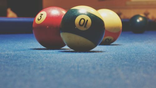 Close-up of ball on table