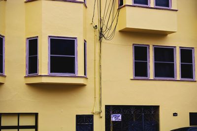 Close-up of yellow windows