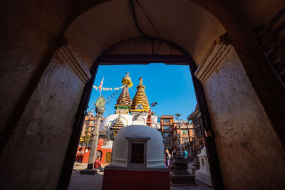 Low angle view of temple