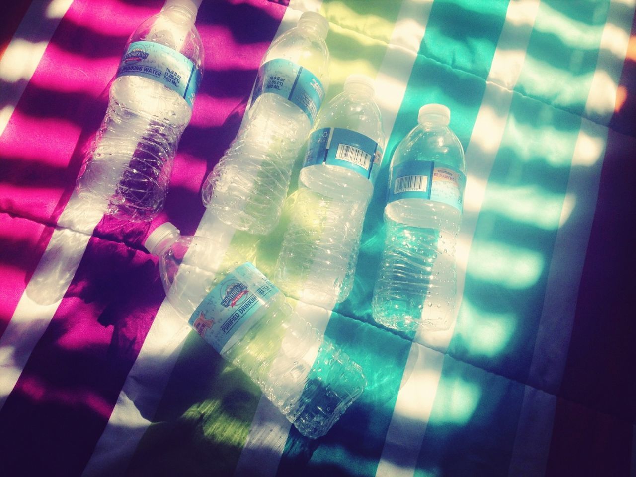 All the water bottles under my bed. 