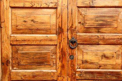 Close-up of wooden door