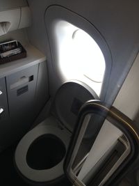 Interior of airplane