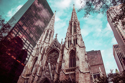 Low angle view of buildings against sky