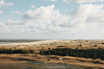 Scenic view of desert against sky