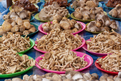 Close-up of food in market stall