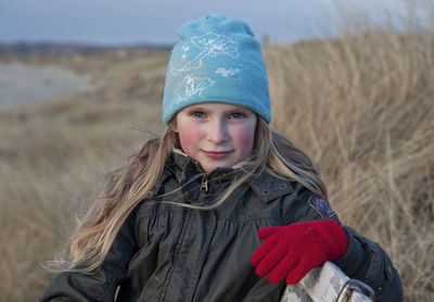 Portrait of girl outdoors