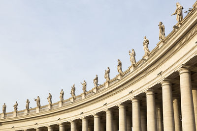 Low angle view of historical building against sky