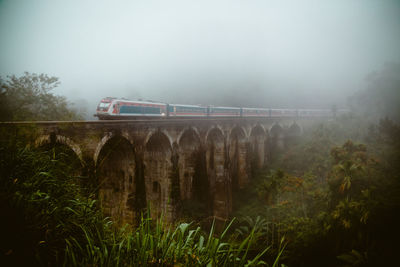 Bridge over river against sky