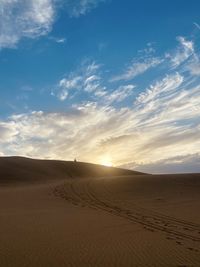 Scenic view of desert against sky