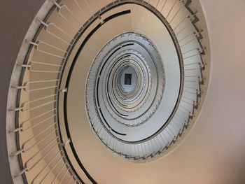 Directly below shot of spiral staircase