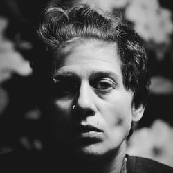 Close-up portrait of young woman