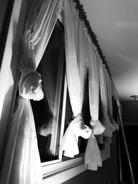 Clothes hanging on window