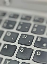 Close-up view of computer keyboard