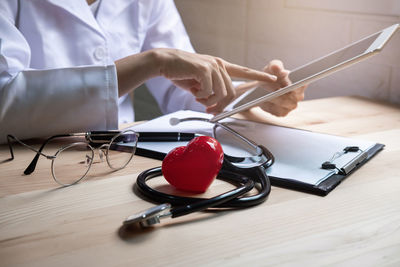 Man working on table