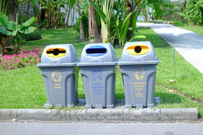 Bin in garden