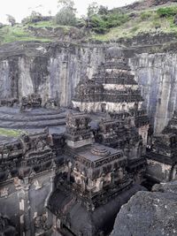 Aerial view of a temple