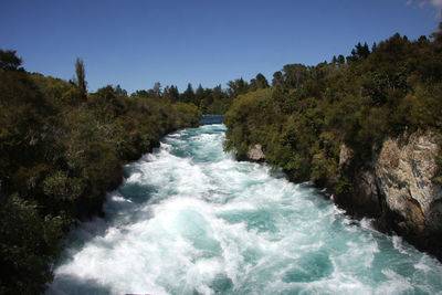 River flowing through rocks