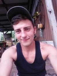 Portrait of young man smiling