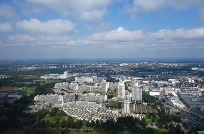 Beautiful high angle view from the munich tv tower