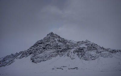 Scenic view of snowcapped mountain against sky