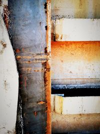 Full frame shot of rusty metal wall