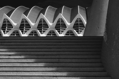 Low angle view of spiral staircase