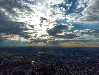 Scenic view of landscape against sky during sunset