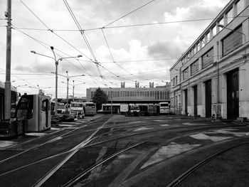 Railroad tracks against sky