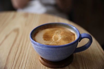 Close-up of coffee on table