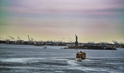 Commercial dock at harbor