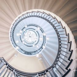 Low angle view of spiral staircase