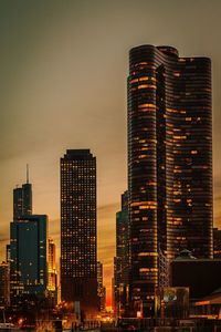 Low angle view of modern buildings