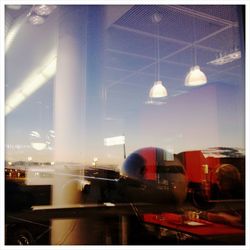 Illuminated city at night