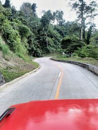 Road passing through country road