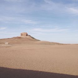 Sand dunes in a desert