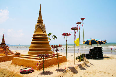 Panoramic view of beach against sky