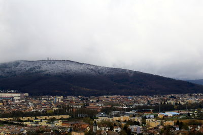 High angle shot of townscape