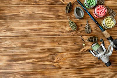 Directly above shot of personal accessories on table