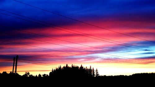 Low angle view of sky at sunset