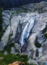 Stream flowing through rocks