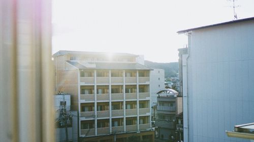 Exterior of buildings against clear sky