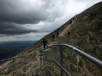 Cloudy sky over mountains