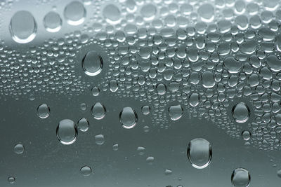 Full frame shot of wet glass window