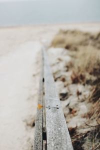 Close-up of water on beach