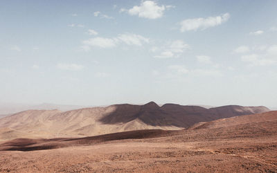 Scenic view of desert against sky