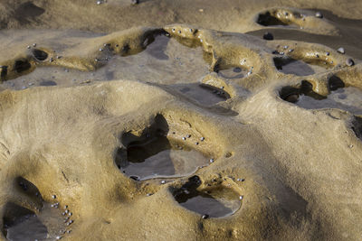 High angle view of beach