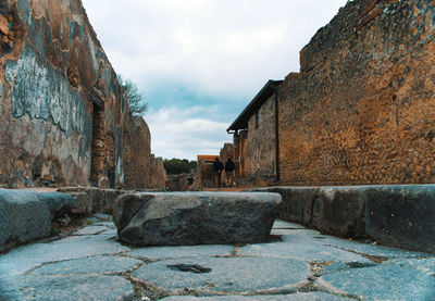 Pompeii  ancient archaeological excavations without tourists because of the crown virus covid-19