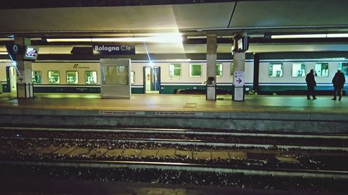 Train at railroad station platform